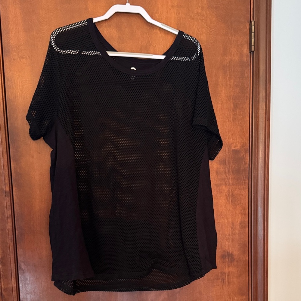 Black Mesh Women's Top